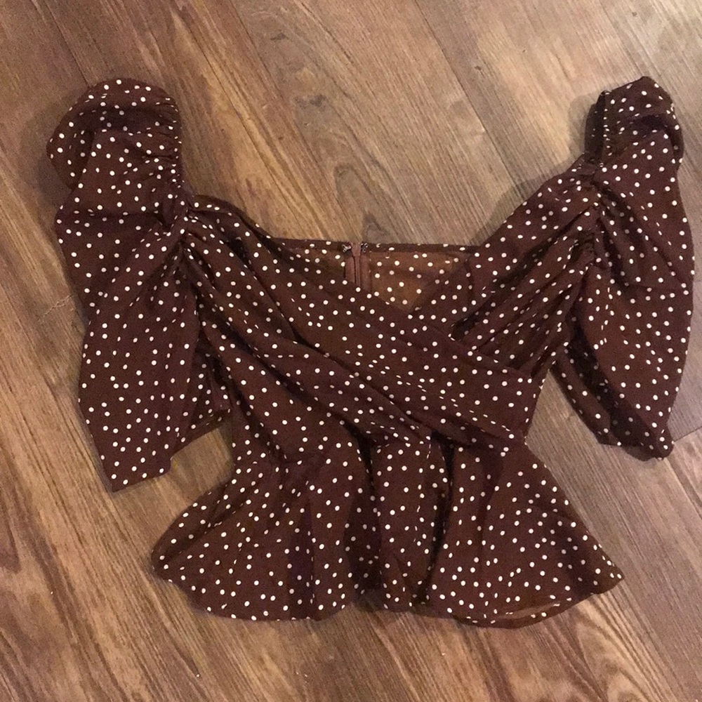 Puff Sleeve Chocolate Top
